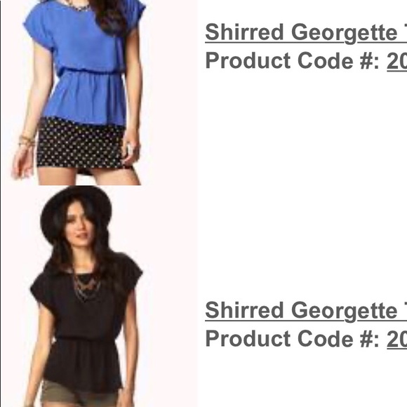 Forever 21 Essentials Peplum Blouse size L - Picture 4 of 4